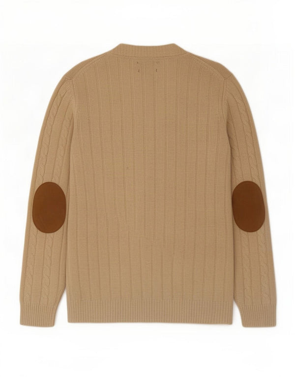 Maglione cardigan da donna Massimo Dutti UK 14 Large Beige