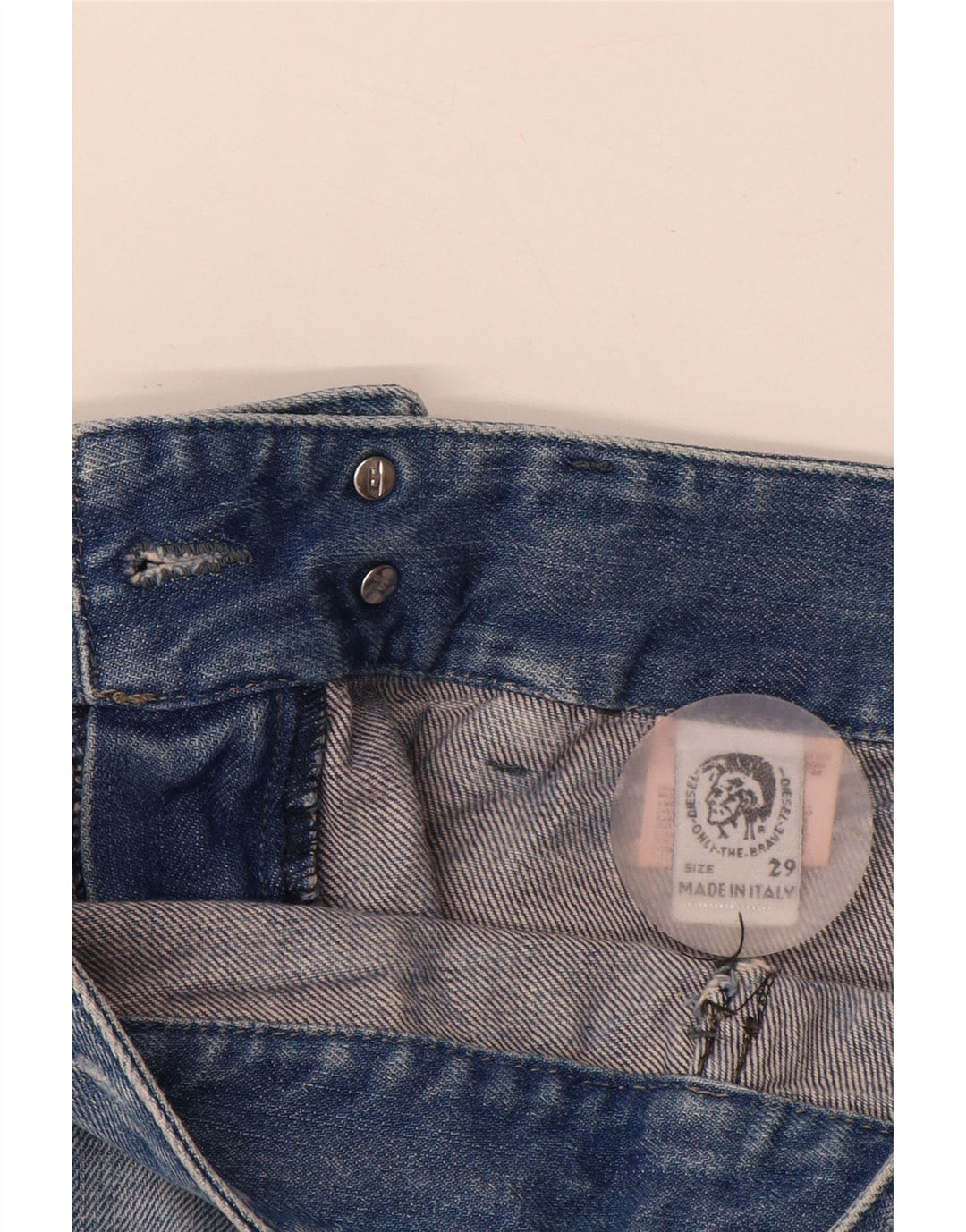 Jeans slim effetto consumato da donna DIESEL W29 L32 cotone blu