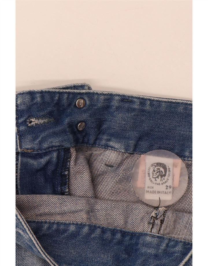 Jeans slim effetto consumato da donna DIESEL W29 L32 cotone blu