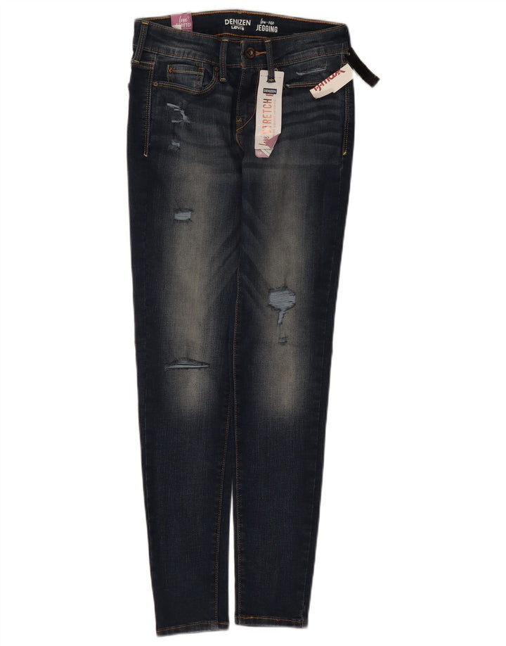 Jeans Jeggings Levi's Denizen Distressed per ragazze 2-3 anni W26 L29 Blu