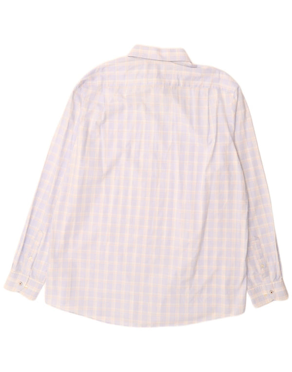 Camicia alta da uomo Tommy Hilfiger taglia 18 2XL cotone a quadri blu