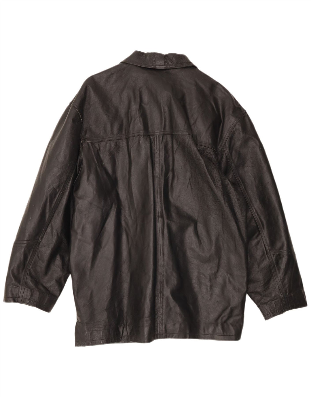 Giacca in pelle da uomo VINTAGE IT 54 2XL Pelle nera