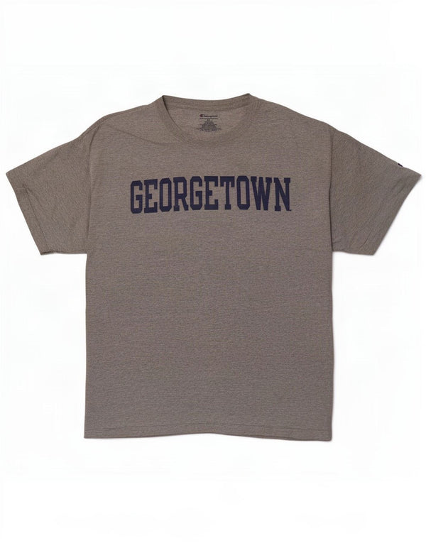 T-shirt grafica Champion da uomo Georgetown Top XL in cotone grigio