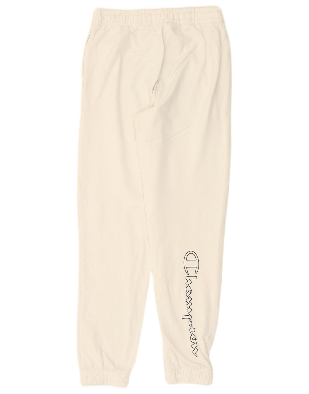 CHAMPION Womens Graphic Tracksuit Trousers Joggers UK 12 Medium Off White