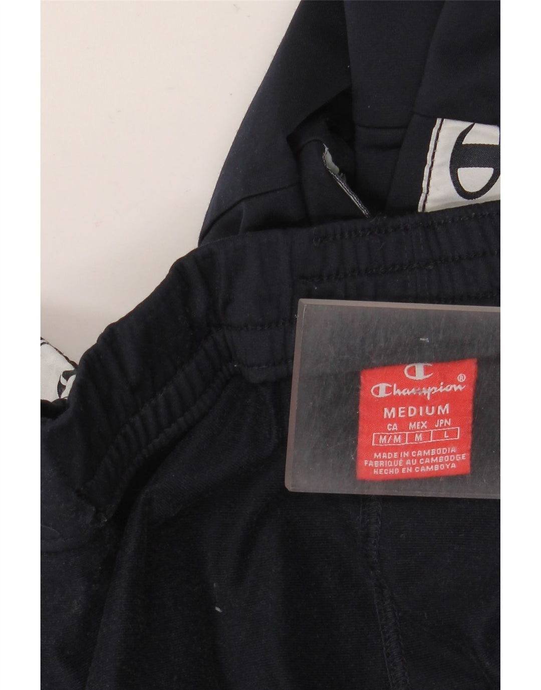 Pantaloni da tuta grafica da uomo Champion a blocchi di colore blu navy medio