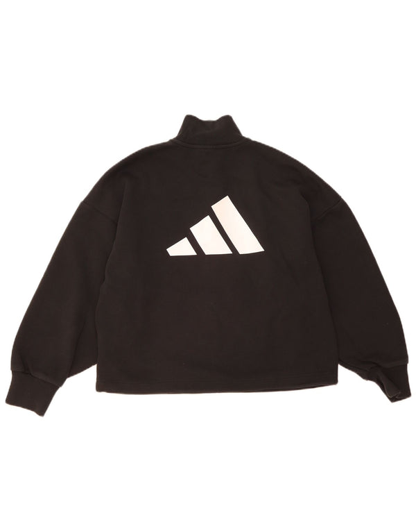 Felpa con grafica oversize da donna Adidas UK 12/14 Medium Nero