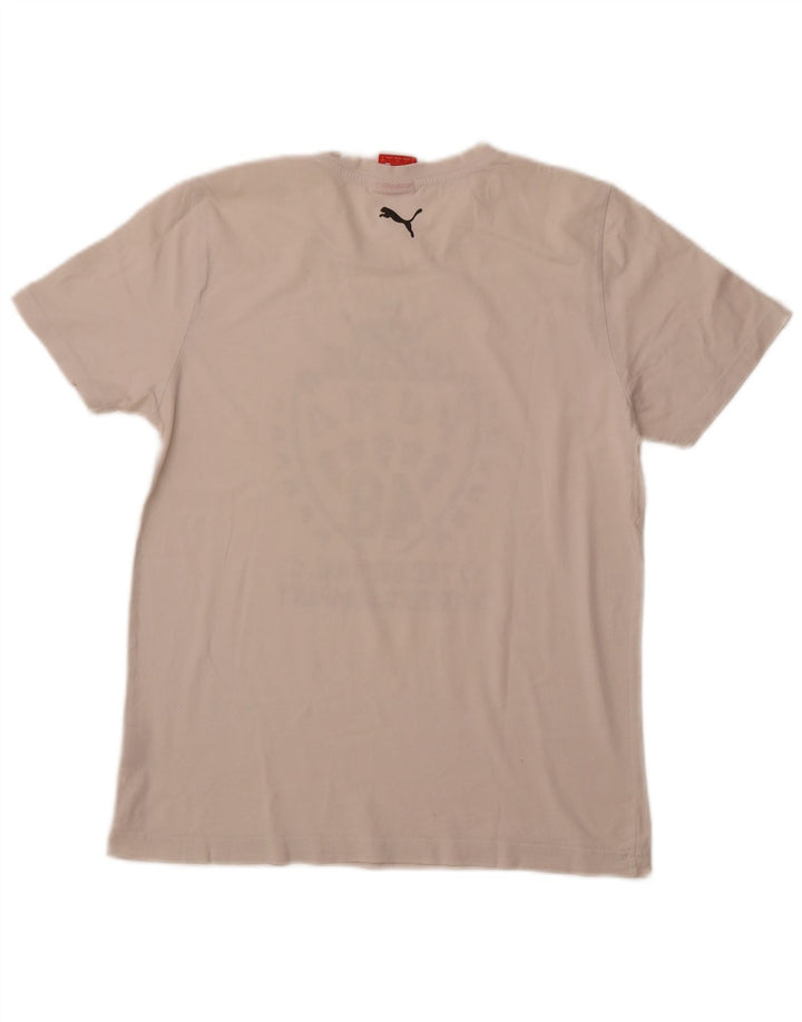 T-shirt grafica da uomo PUMA Top Small in cotone bianco