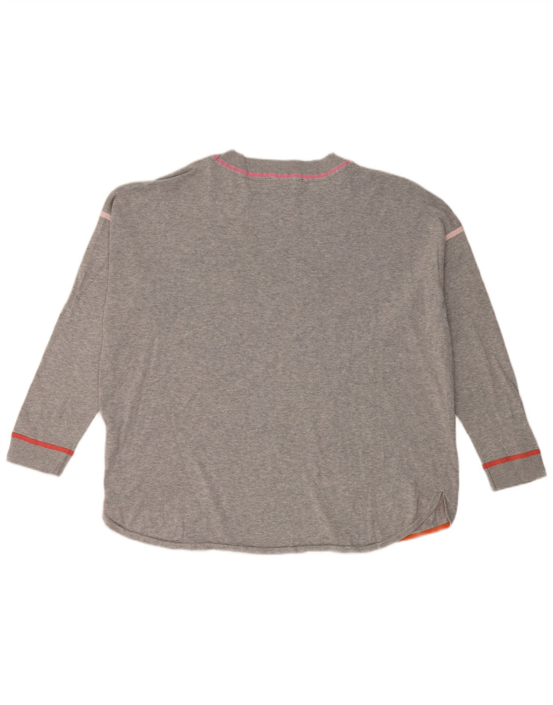 Maglione maglione girocollo oversize da donna Tommy Hilfiger UK 16 grande grigio