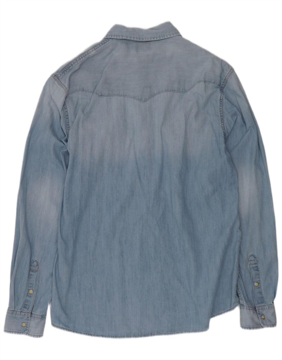 Camicia di jeans vestibilità regolare da uomo Wrangler grande cotone blu