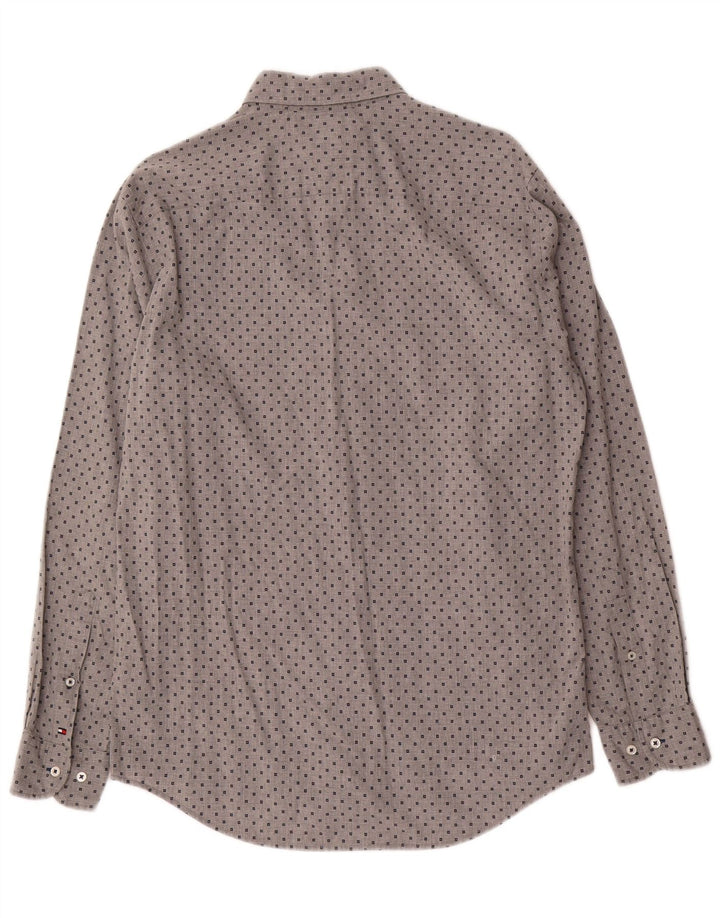 Camicia da uomo Tommy Hilfiger New York Fit grigio medio geometrico