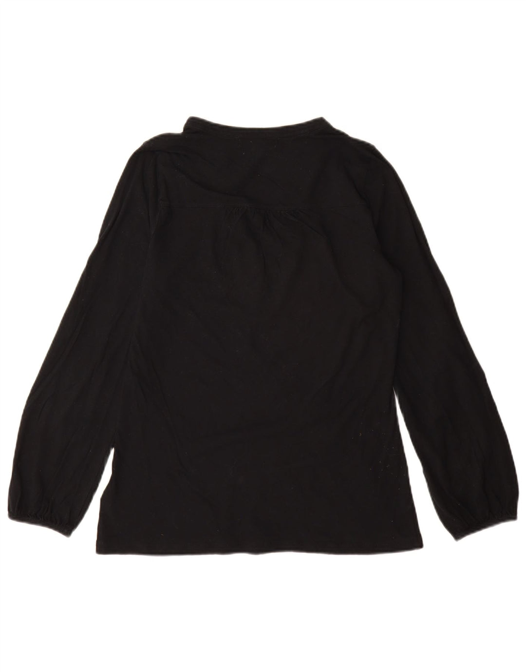Ralph Lauren Womens Long Sleeve Blouse Top UK 12 Medium Black Cotton
