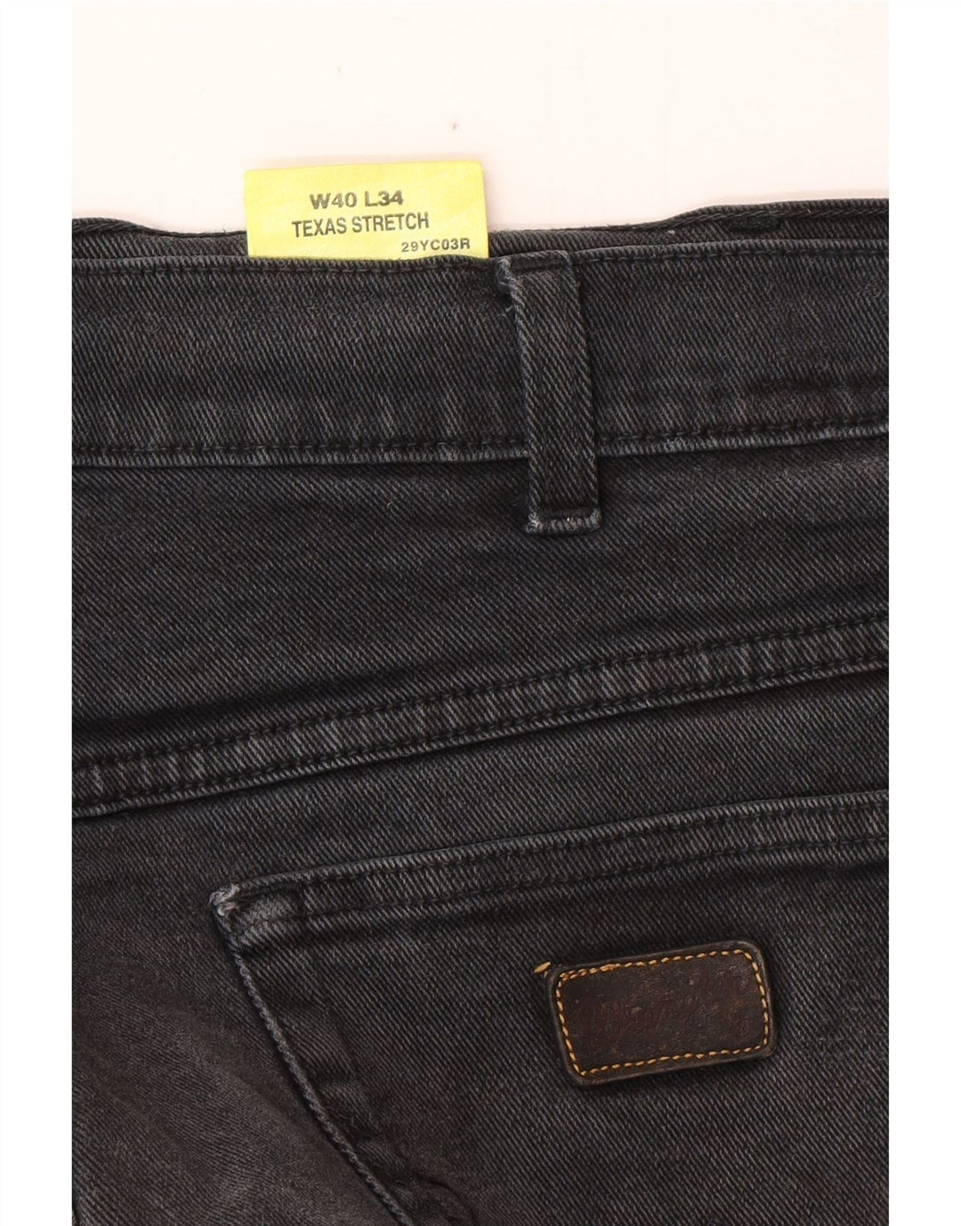 WRANGLER Jeans dritti elasticizzati Texas da uomo W40 L34 cotone grigio
