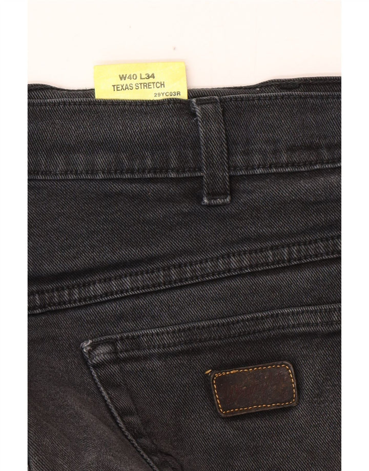 WRANGLER Jeans dritti elasticizzati Texas da uomo W40 L34 cotone grigio