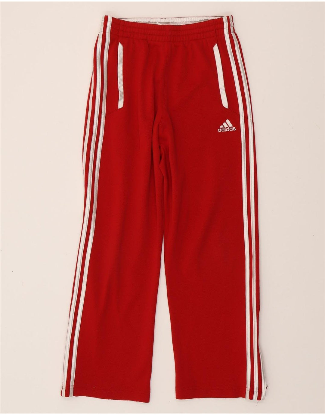 Pantaloni della tuta da bambina ADIDAS 11-12 anni in poliestere rosso