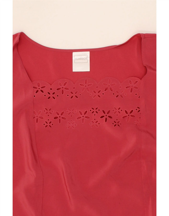 VINTAGE Womens Sleeveless Blouse Top UK 20 2XL Red Polyester Vintage Vintage and Second-Hand Vintage from Messina Hembry 