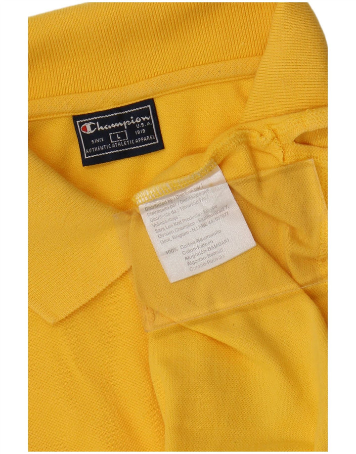 Polo da uomo CHAMPION grande in cotone giallo