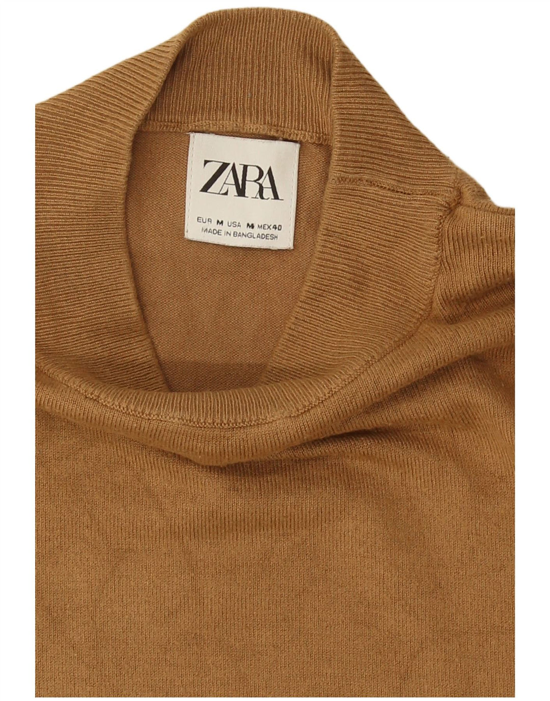 Maglione maglione collo alto da uomo Zara beige medio