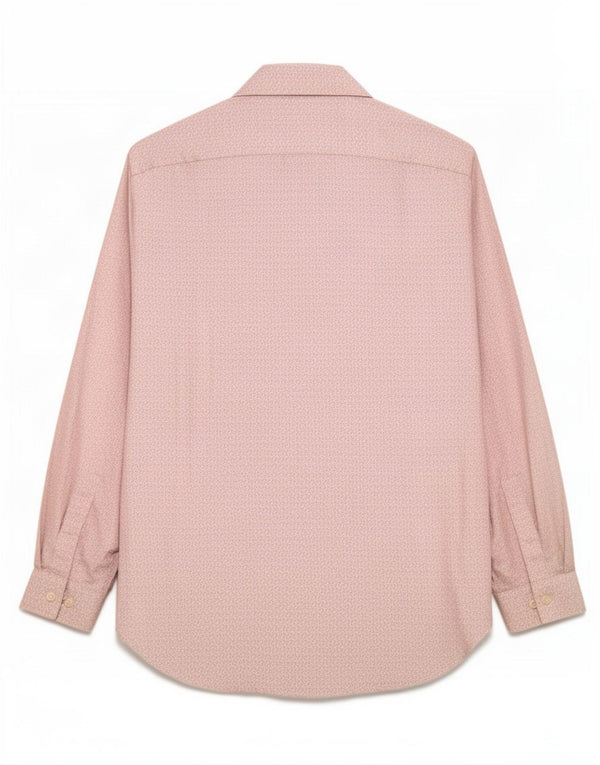 Camicia da uomo slim fit Michael Kors taglia 16 1/5 grande geometrica bianca