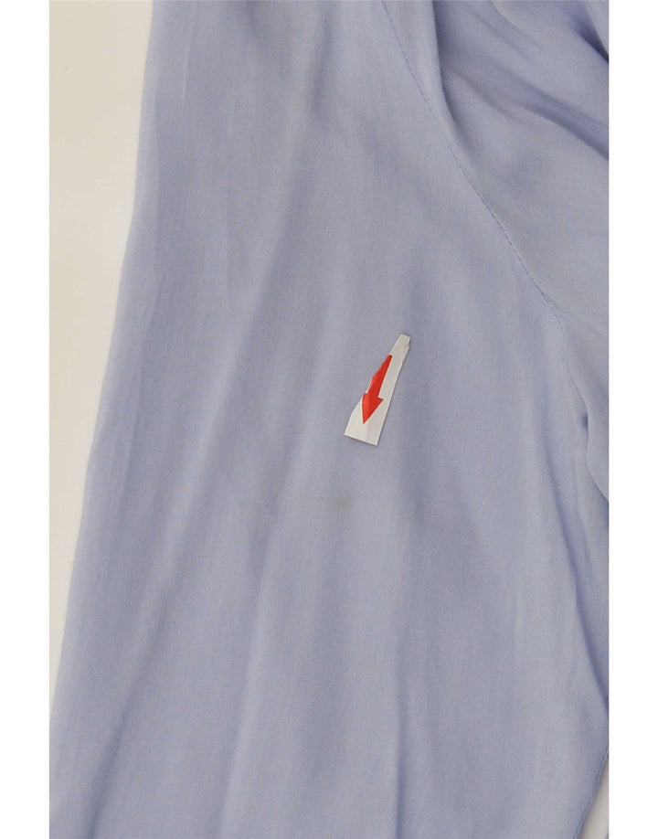 Guess - Top tunica oversize da donna con maniche a 3/4, UK 10, piccolo rayon maculato blu