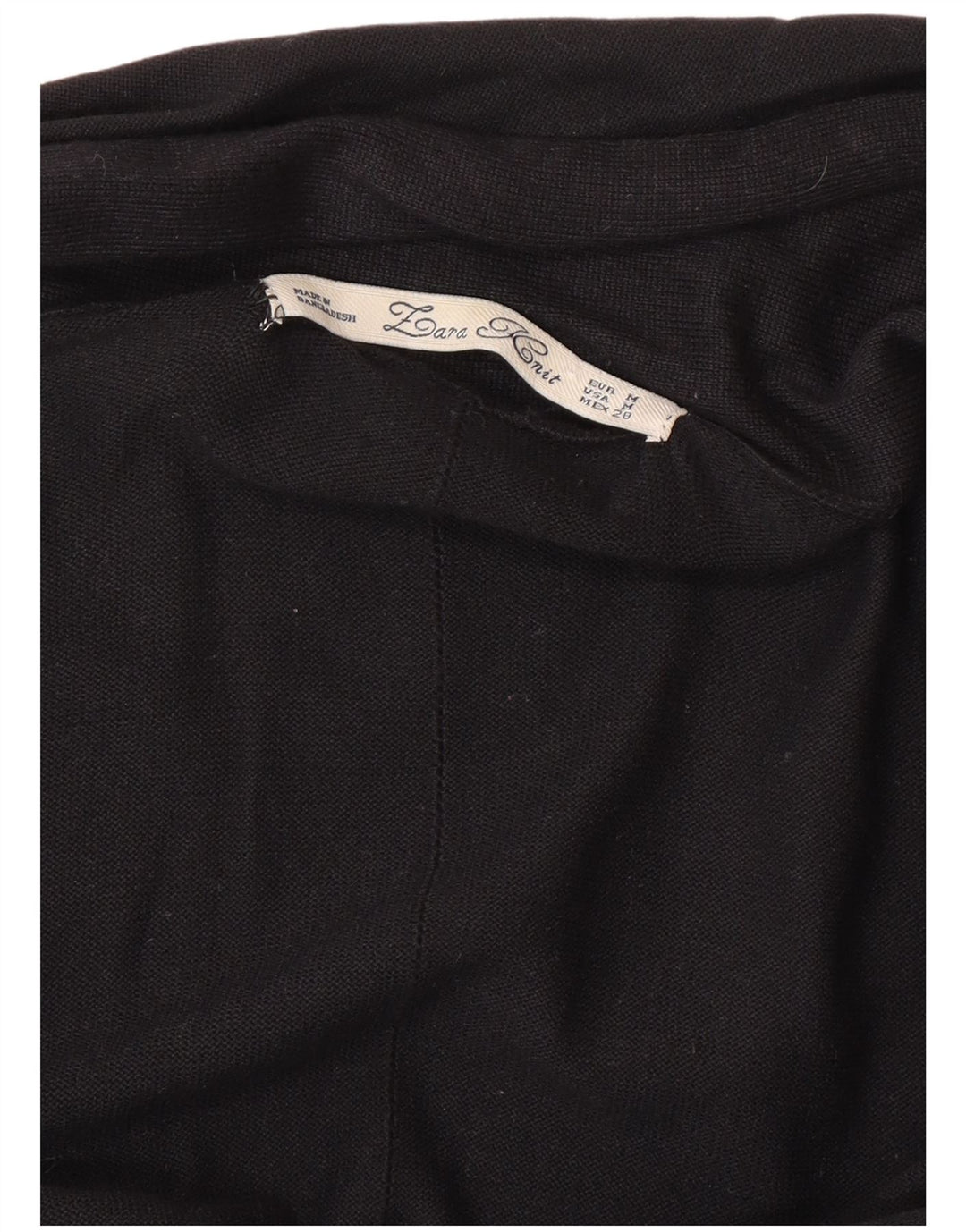 Maglione cardigan aperto da donna Zara UK 12 medio nero