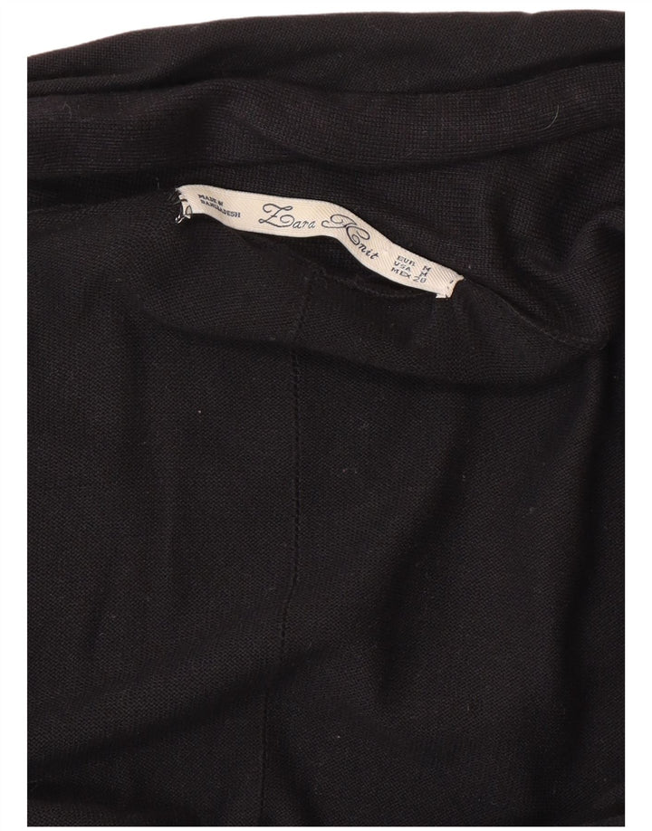 Maglione cardigan aperto da donna Zara UK 12 medio nero