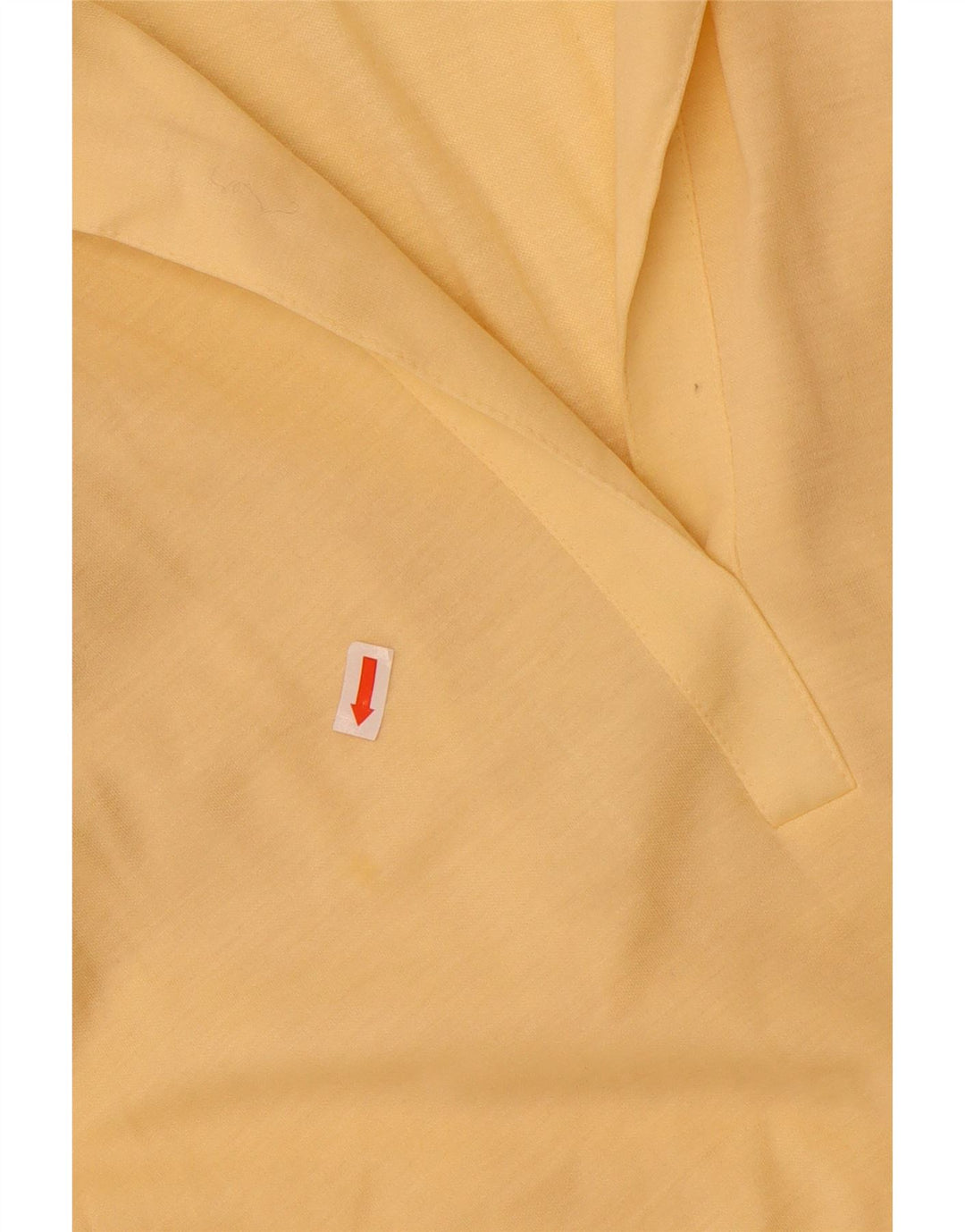 Abito a trapezio senza maniche vintage da donna EU 40 poliestere giallo medio