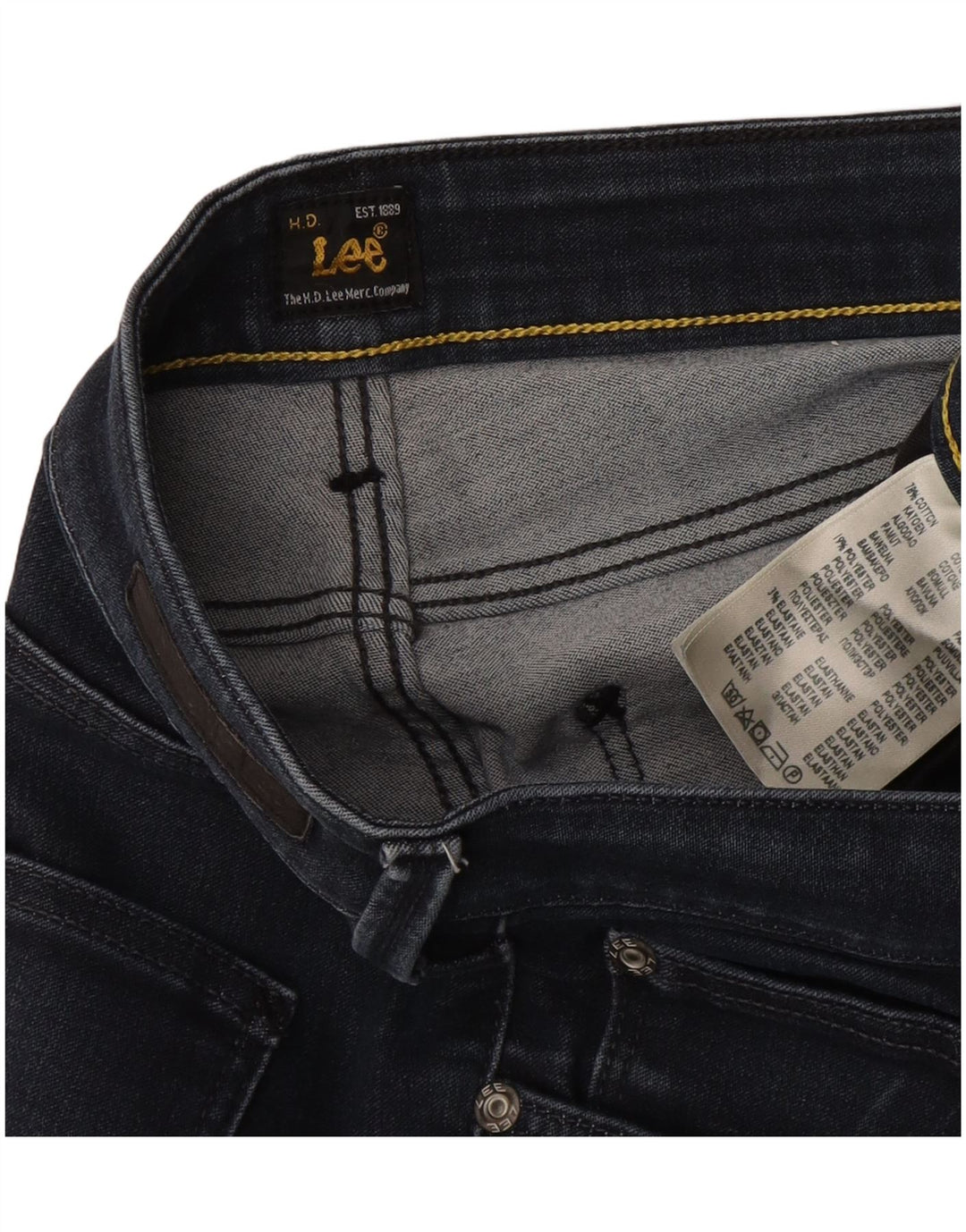 Jeans skinny da donna Lee W28 L30 cotone blu navy