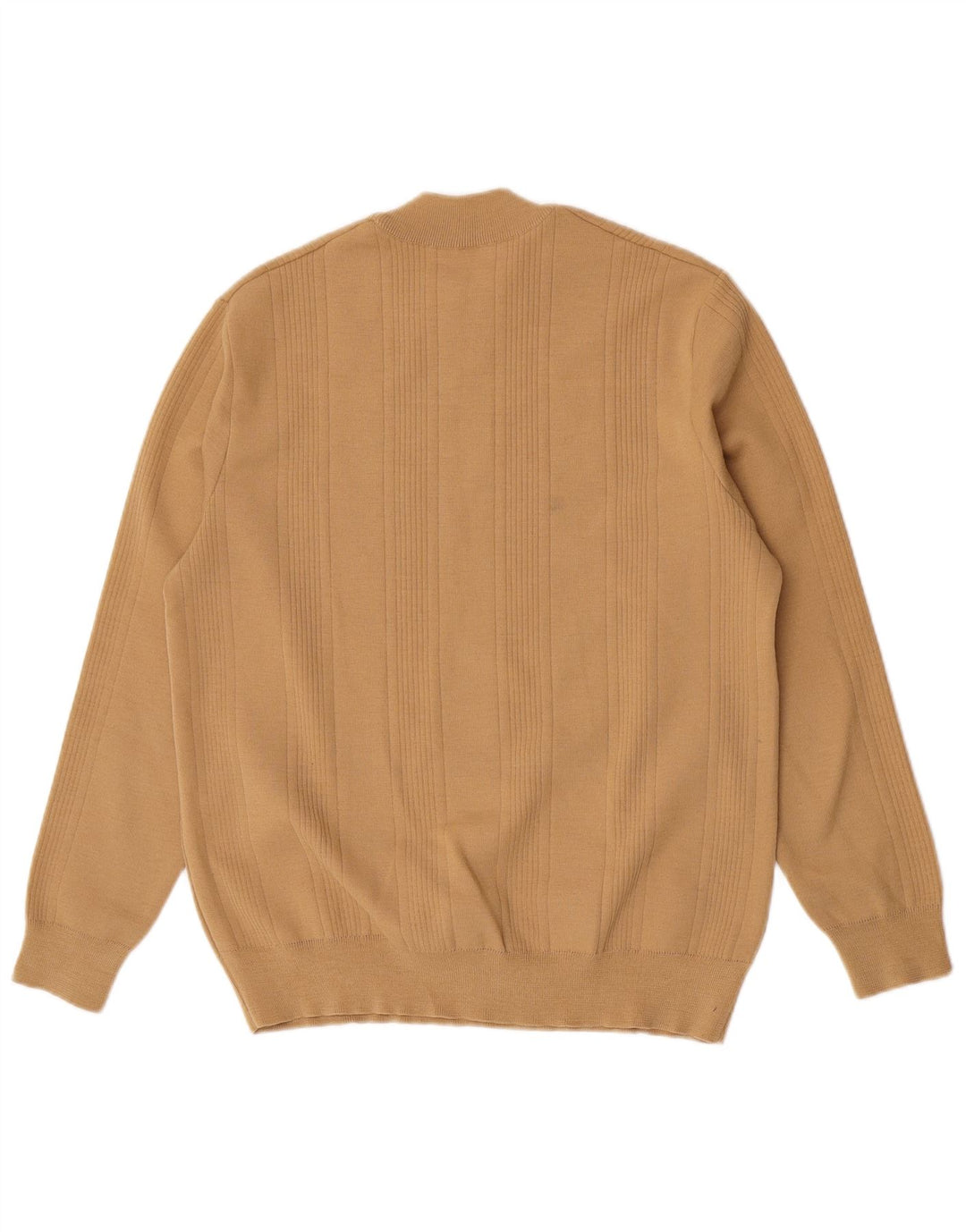Maglione maglione girocollo da uomo vintage marrone medio