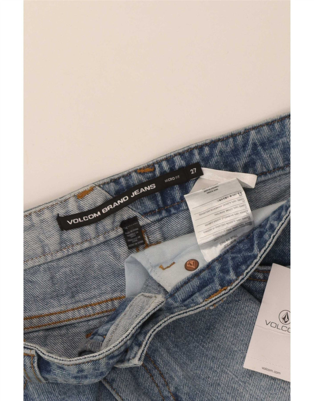 Pantaloni caldi da donna Volcom W27 piccoli in cotone blu