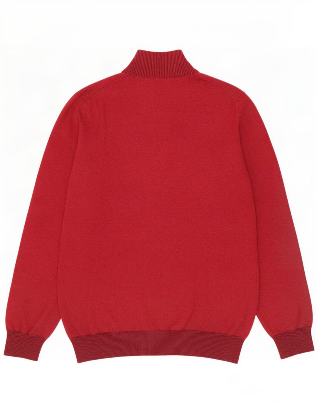 Massimo Dutti Maglione da uomo con collo a bottoni XL in cotone bordeaux