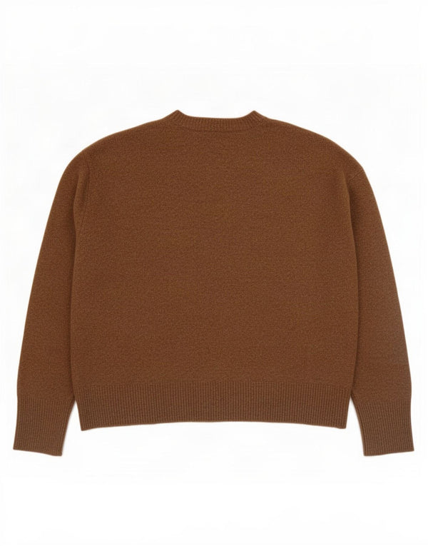 Maglione maglione girocollo oversize da donna Zara UK 14 Marrone medio