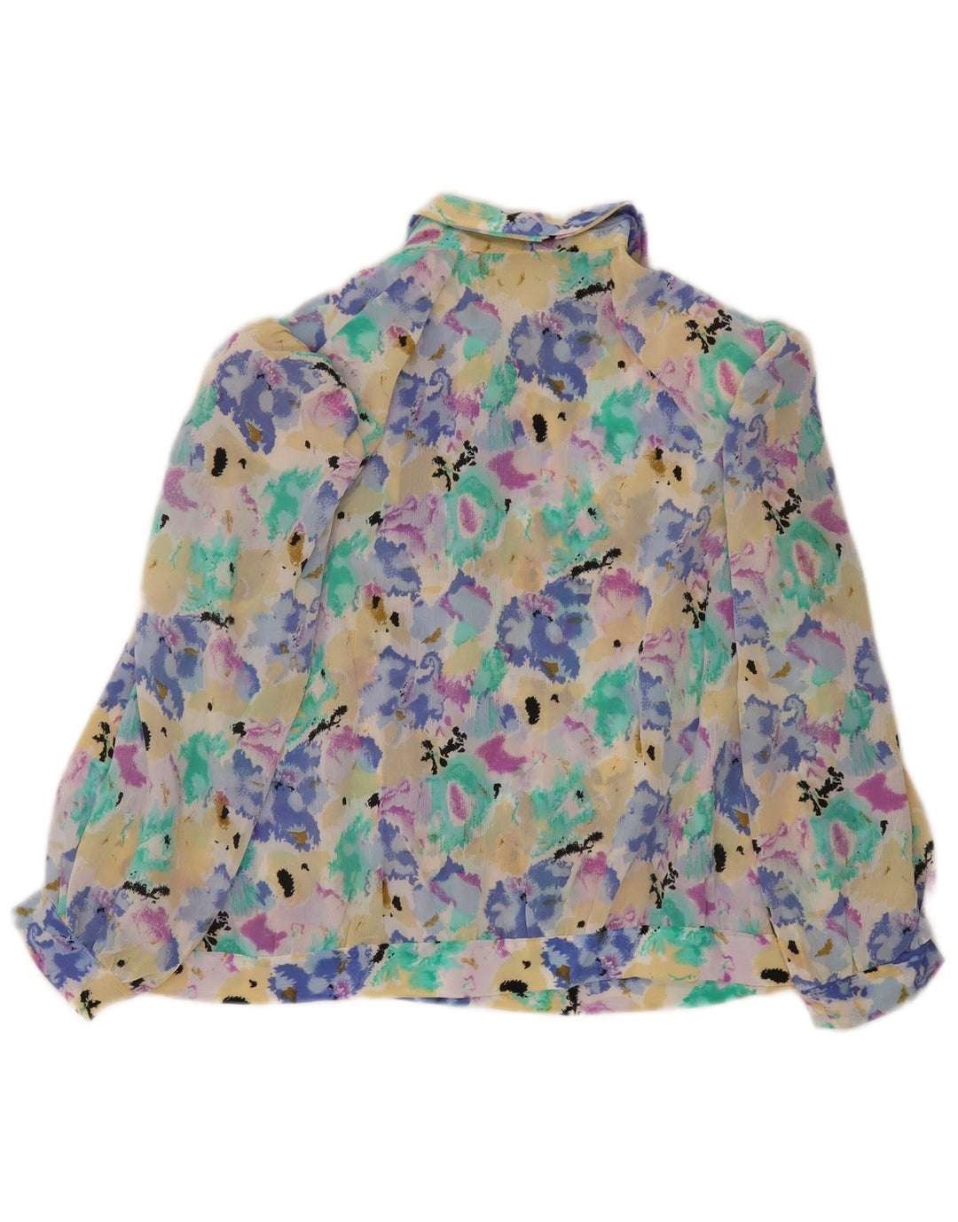 Camicetta da donna vintage UK 16 Tie Dye multicolore grande
