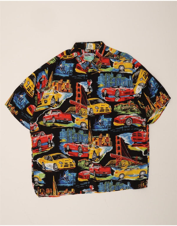 REYN SPOONER Camicia a maniche corte da uomo Cars Grande hawaiana multicolore