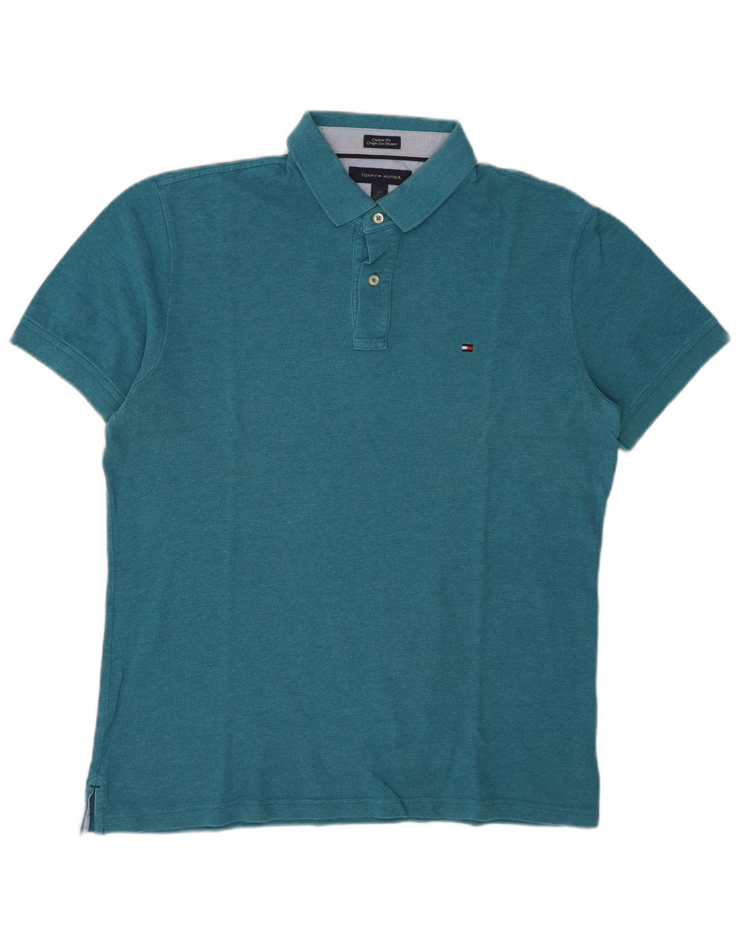 Polo da uomo Custom Fit Tommy Hilfiger grande blu