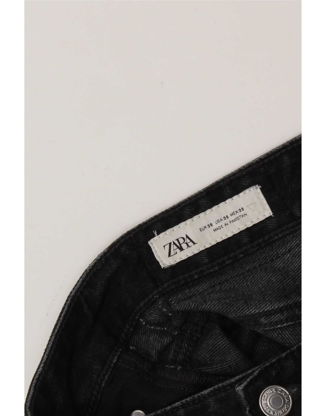 Jeans slim da uomo Zara EU 38 Small W30 L29 Nero