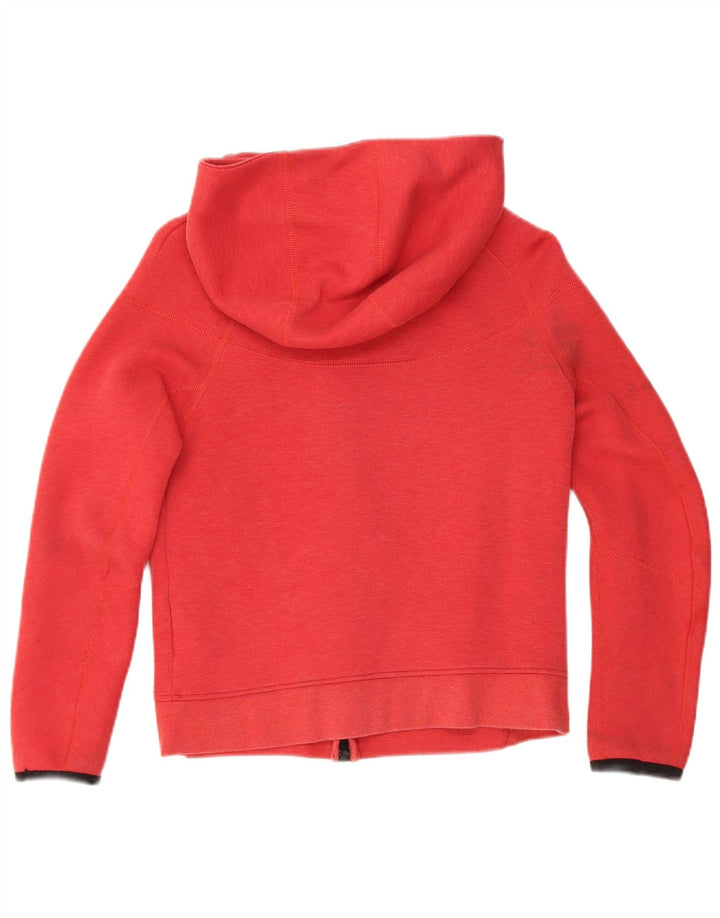 Felpa con cappuccio e zip Nike per ragazzi 10-11 anni in cotone rosso medio