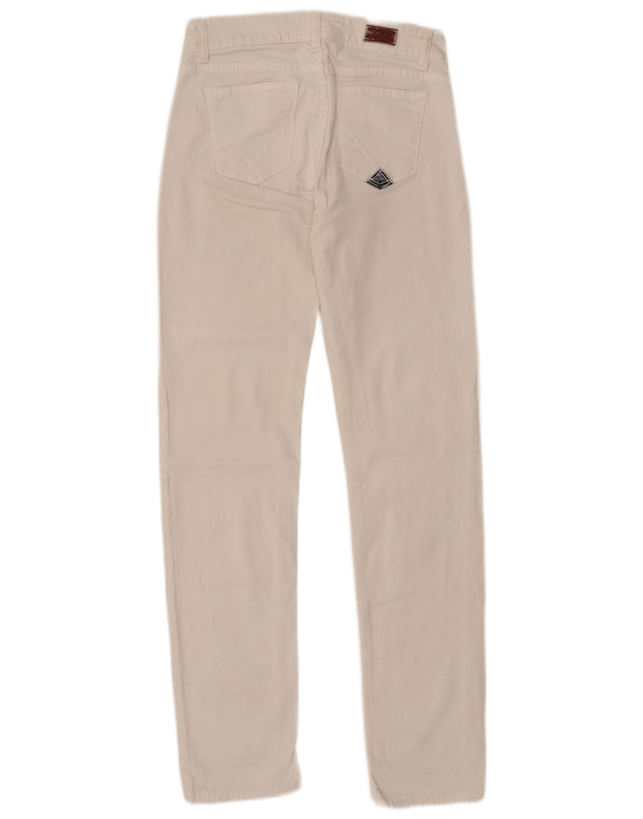 Jeans slim da donna Roy Rogers IT 41 medio W27 L31 cotone bianco
