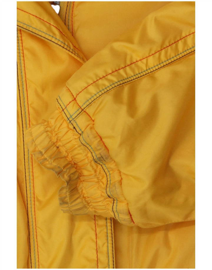 Ellesse Womens Hooded Oversized Ski Jacket UK 12 Medium Yellow Polyamide