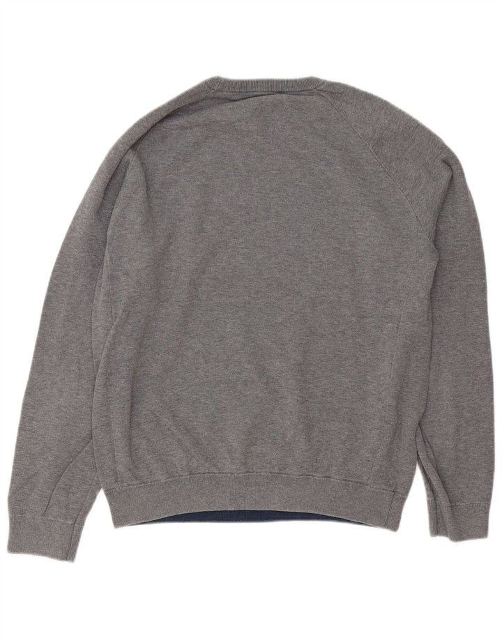 Maglione maglione girocollo da uomo White Stuff in cotone grigio medio