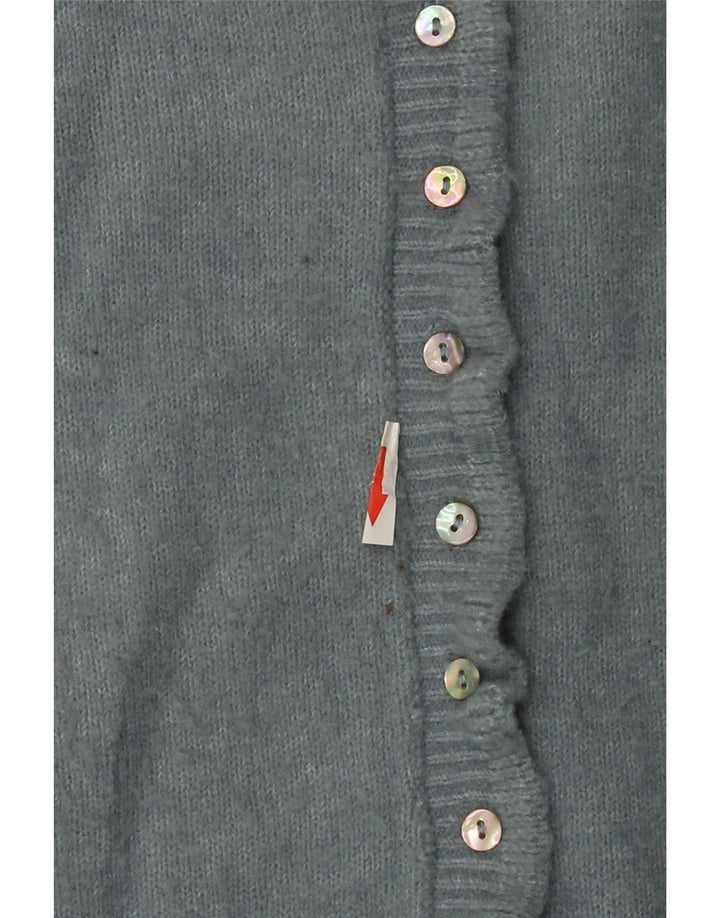 Maglione cardigan da donna Zara UK 14 Poliestere blu medio