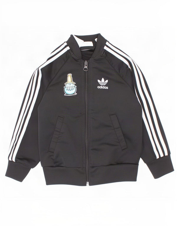 Giacca sportiva Adidas da bambino con grafica 18-24 mesi in poliestere nero