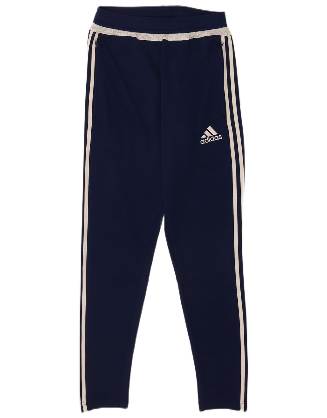 Pantaloni da tuta Adidas da uomo piccoli sportivi in poliestere blu navy