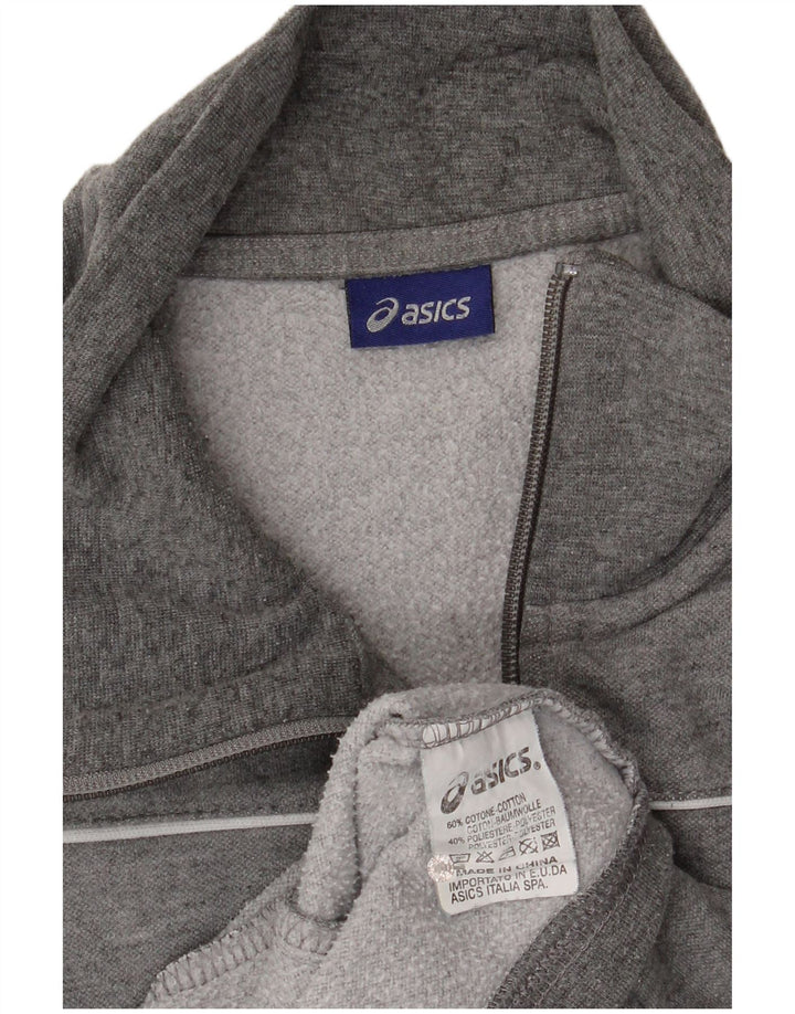 Giacca da ginnastica da uomo Asics in cotone chiazzato grigio medio