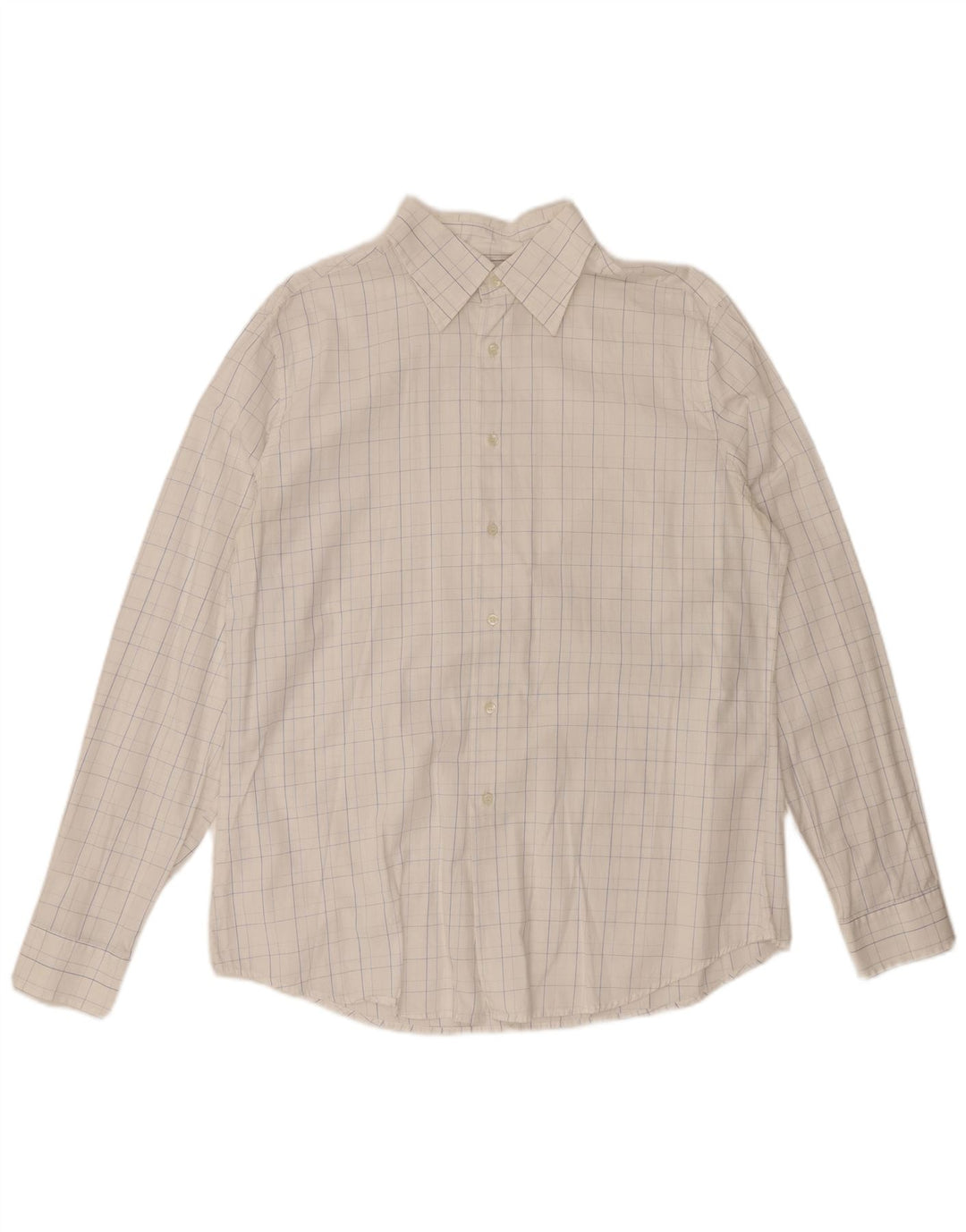 Camicia Uomo BENETTON XL in cotone a quadri bianchi