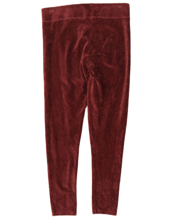 Marks & Spencer Leggings in velluto da donna UK 14 Large Borgogna Cotone
