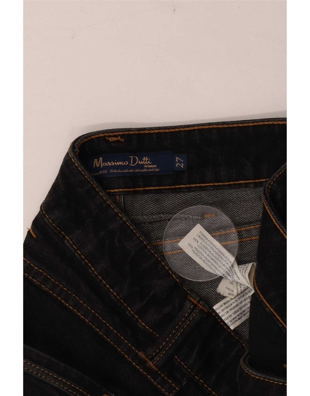 Jeans slim da donna Massimo Dutti W27 L28 cotone nero