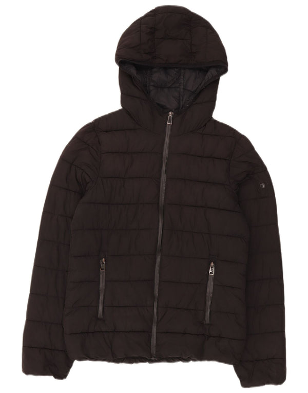 Giacca imbottita con cappuccio da donna Champion UK 10 piccola poliestere nero