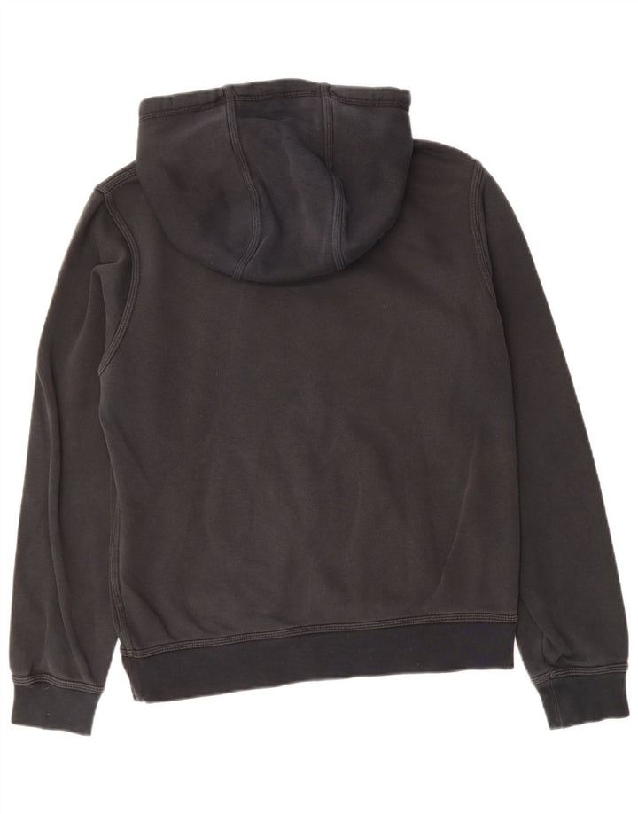 NIKE Mens Graphic Hoodie Jumper Small Black Cotton