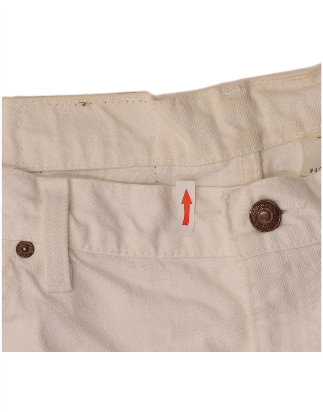 Pantaloncini di jeans Levi's 550 da uomo W40 XL in cotone bianco