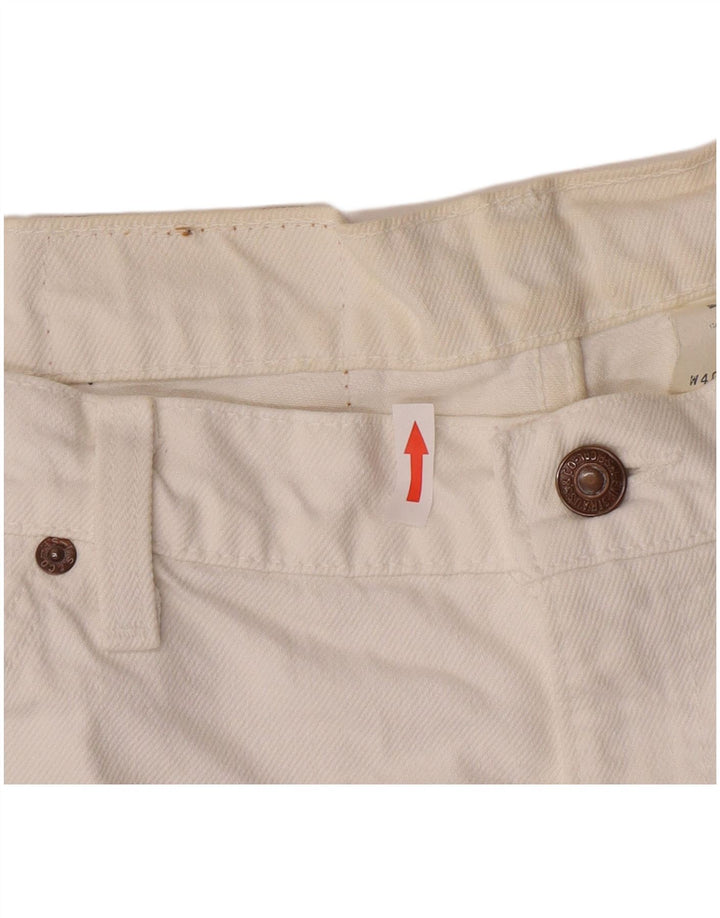 Pantaloncini di jeans Levi's 550 da uomo W40 XL in cotone bianco